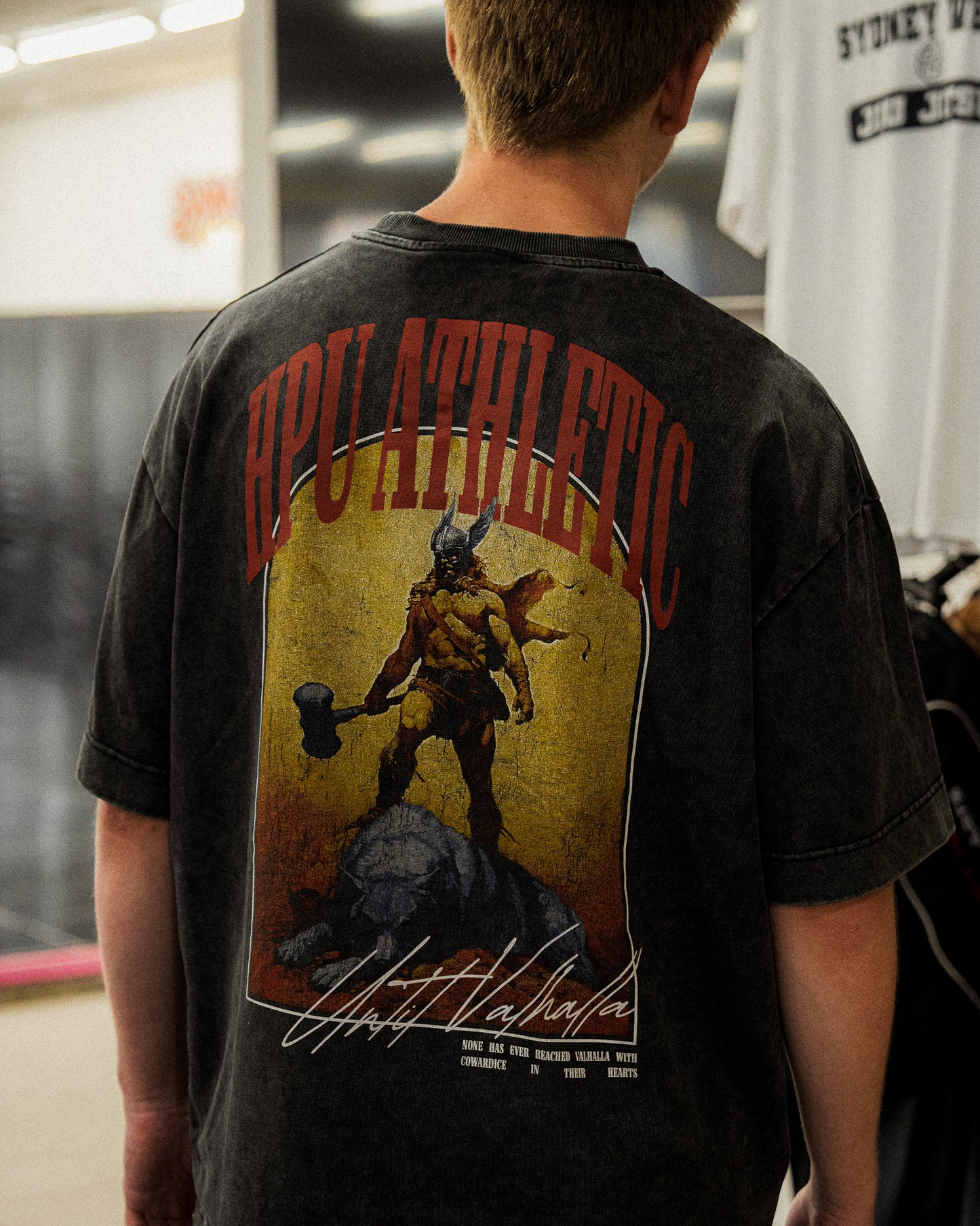 UNTIL VALHALLA TEE WASHED BLACK