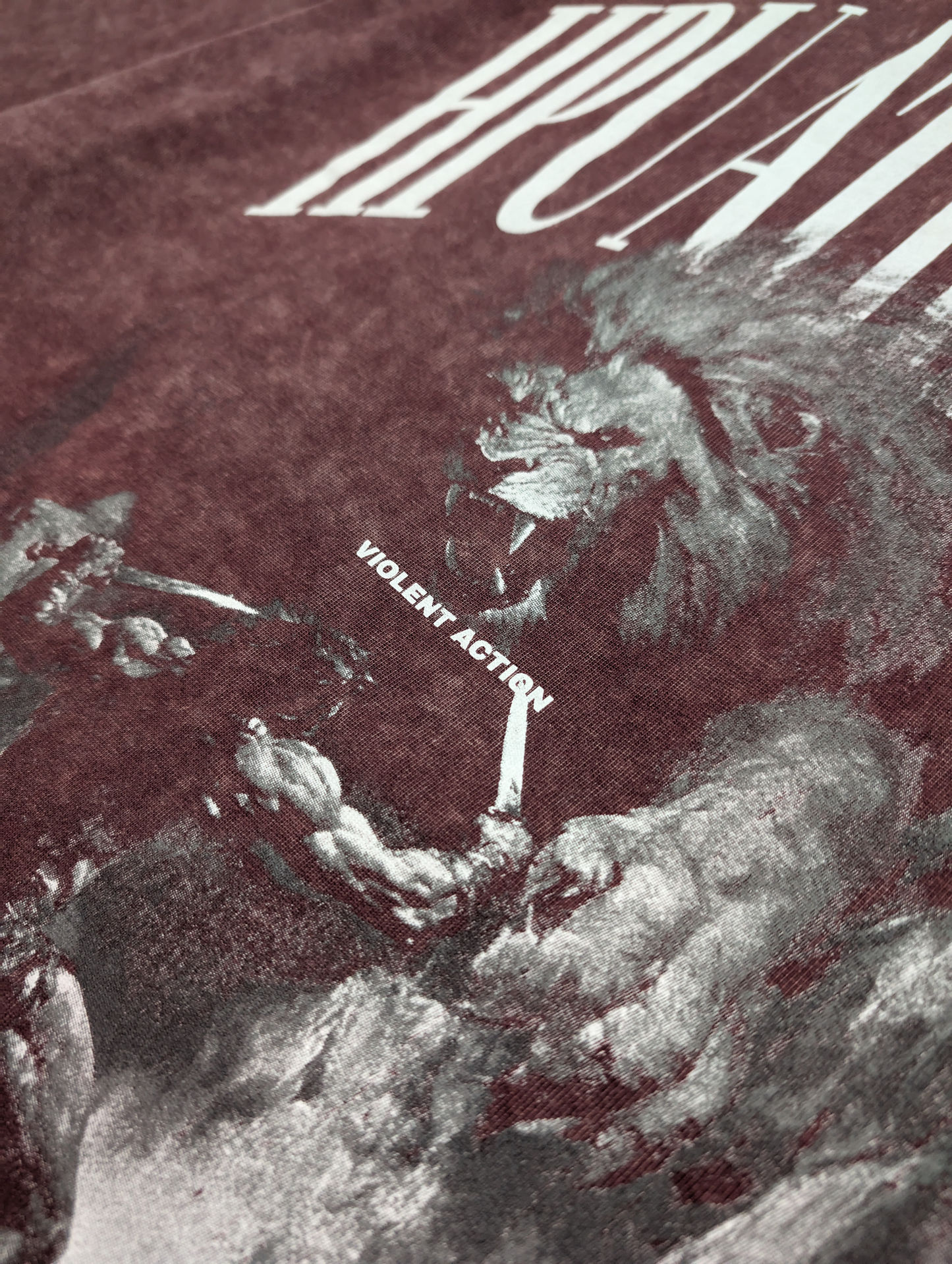 VIOLENT ACTION TEE WASHED MAUVE