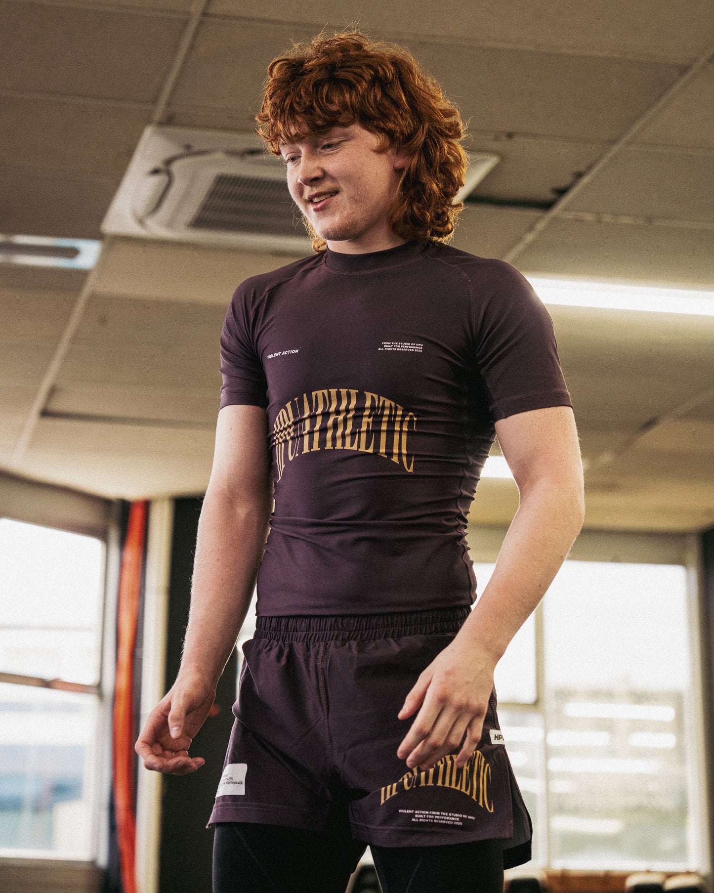 VIOLENT ACTION PRO RASHGUARD PLUM