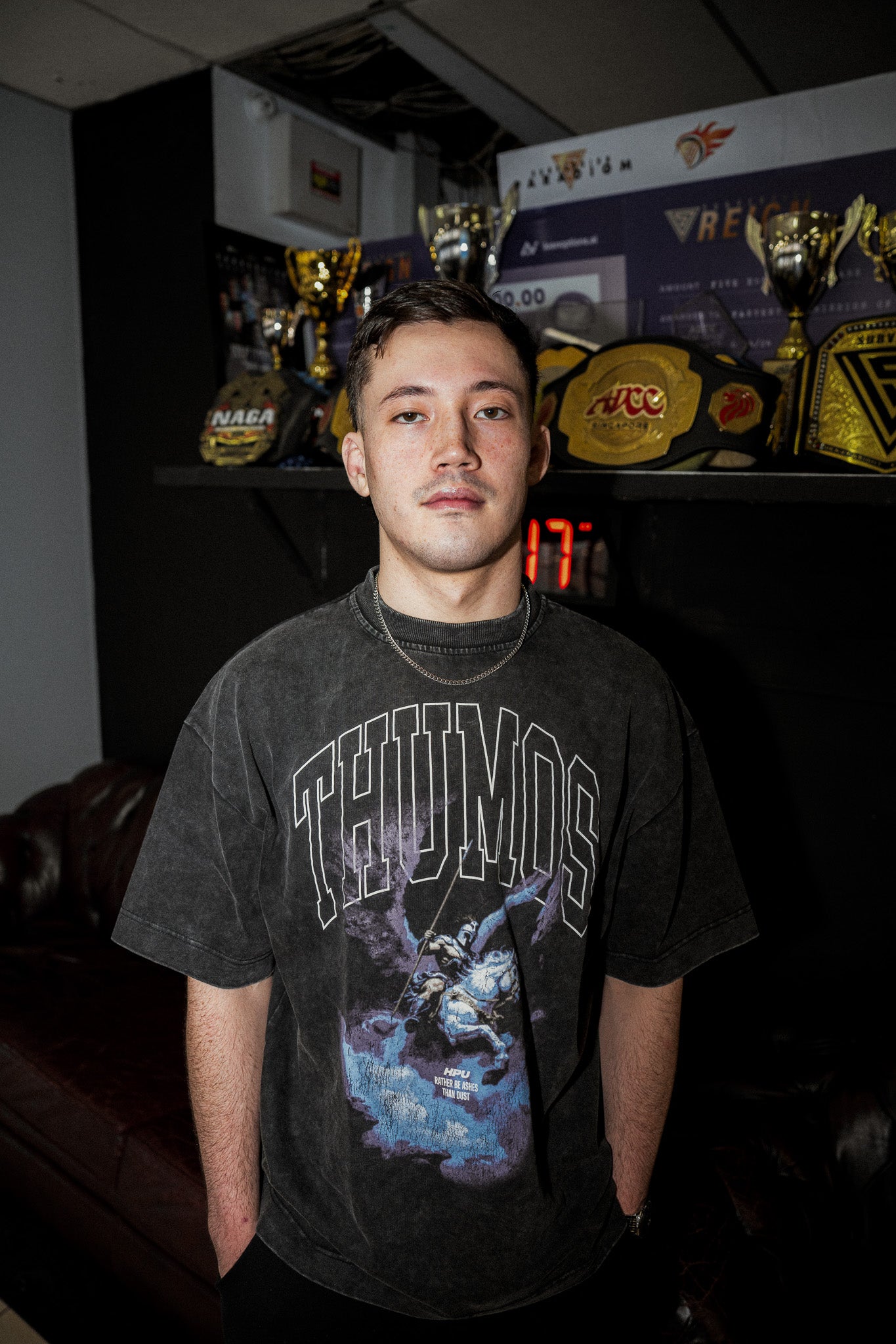 THUMOS TEE WASHED BLACK